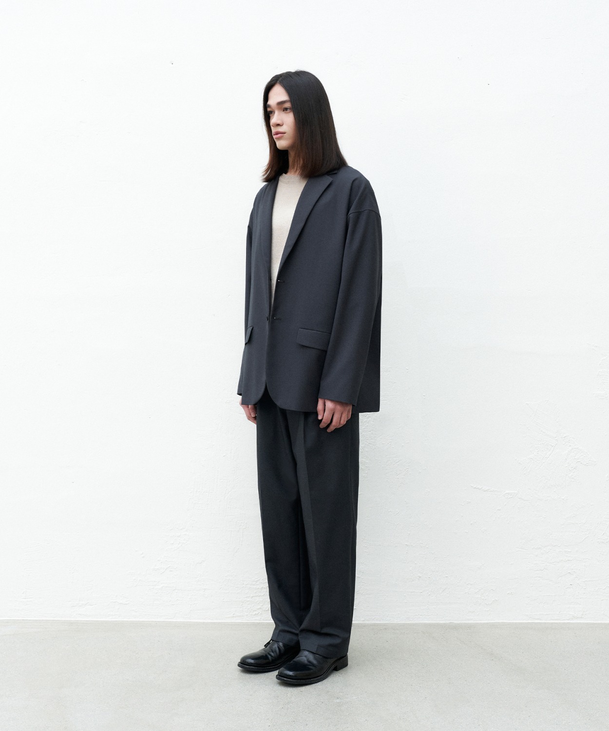 Null Silhouette Set-Up Jacket_Charcoal