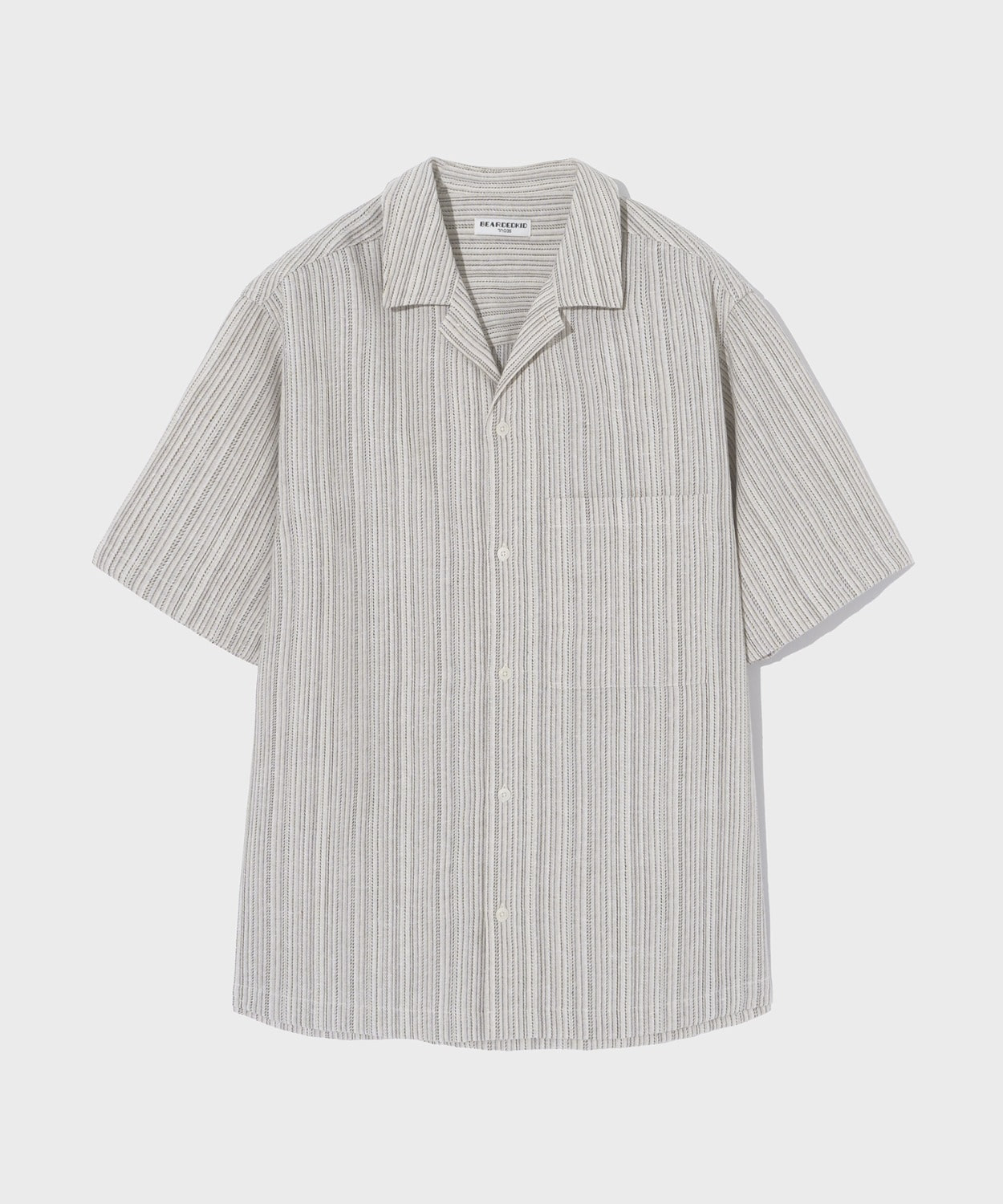 Panama Half Shirt_Cream Stripe